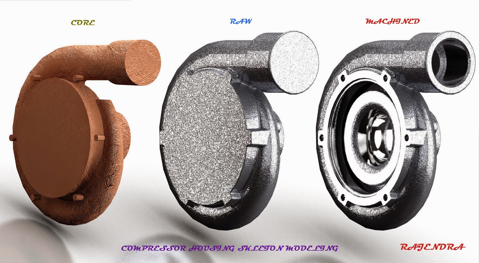 Skeleton Modeling of Turbocharger Housing using CREO Parametric 2.0